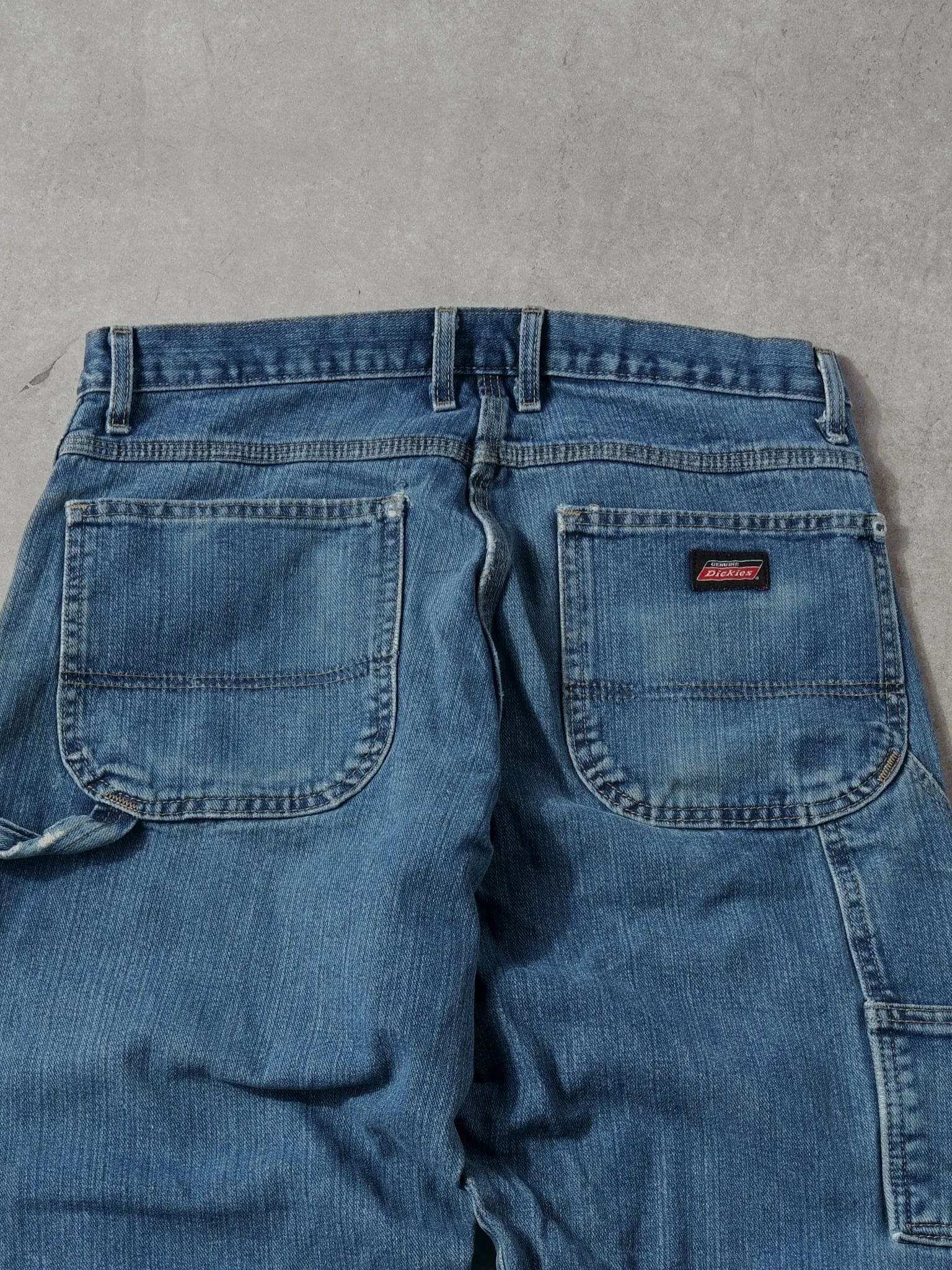 Vintage 90s Dark Blue Dickies Carpenter Denim Jeans (32x30) sold by Rebalance Vintage product image thumbnail 4