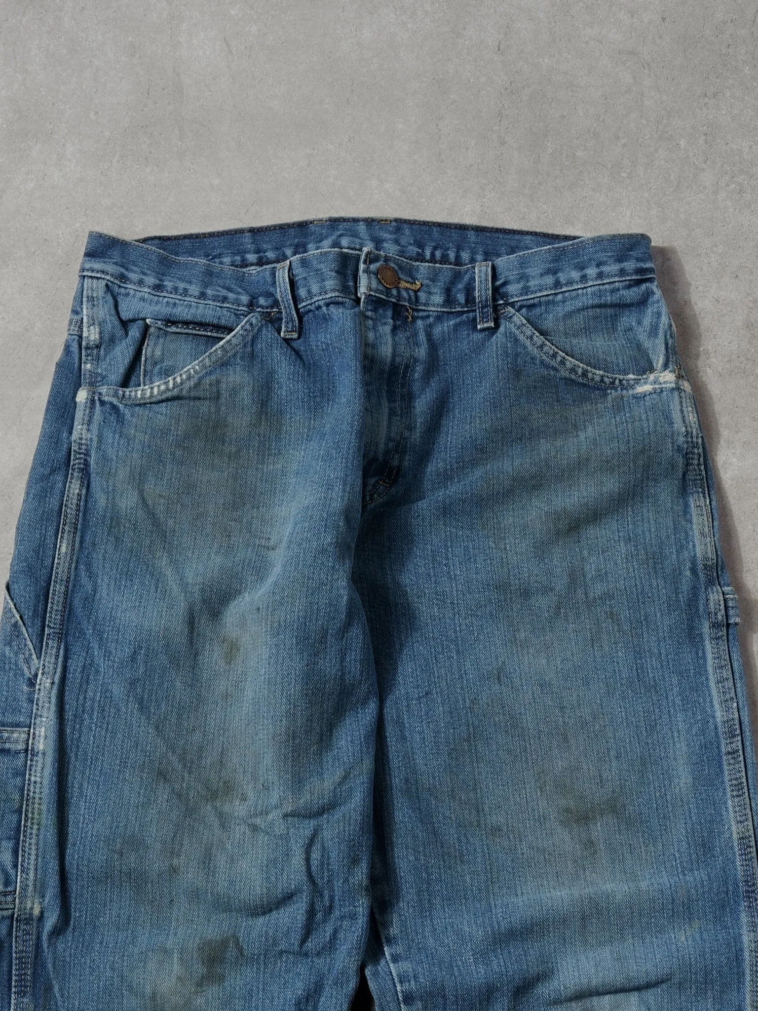 Vintage 90s Dark Blue Dickies Carpenter Denim Jeans (32x30) sold by Rebalance Vintage product image thumbnail 3