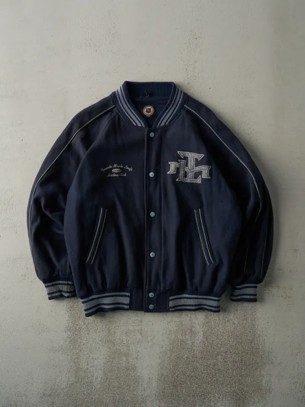 Vintage Navy Blue Toronto Maple Leafs Wool Varsity Jacket (M) sold by Rebalance Vintage