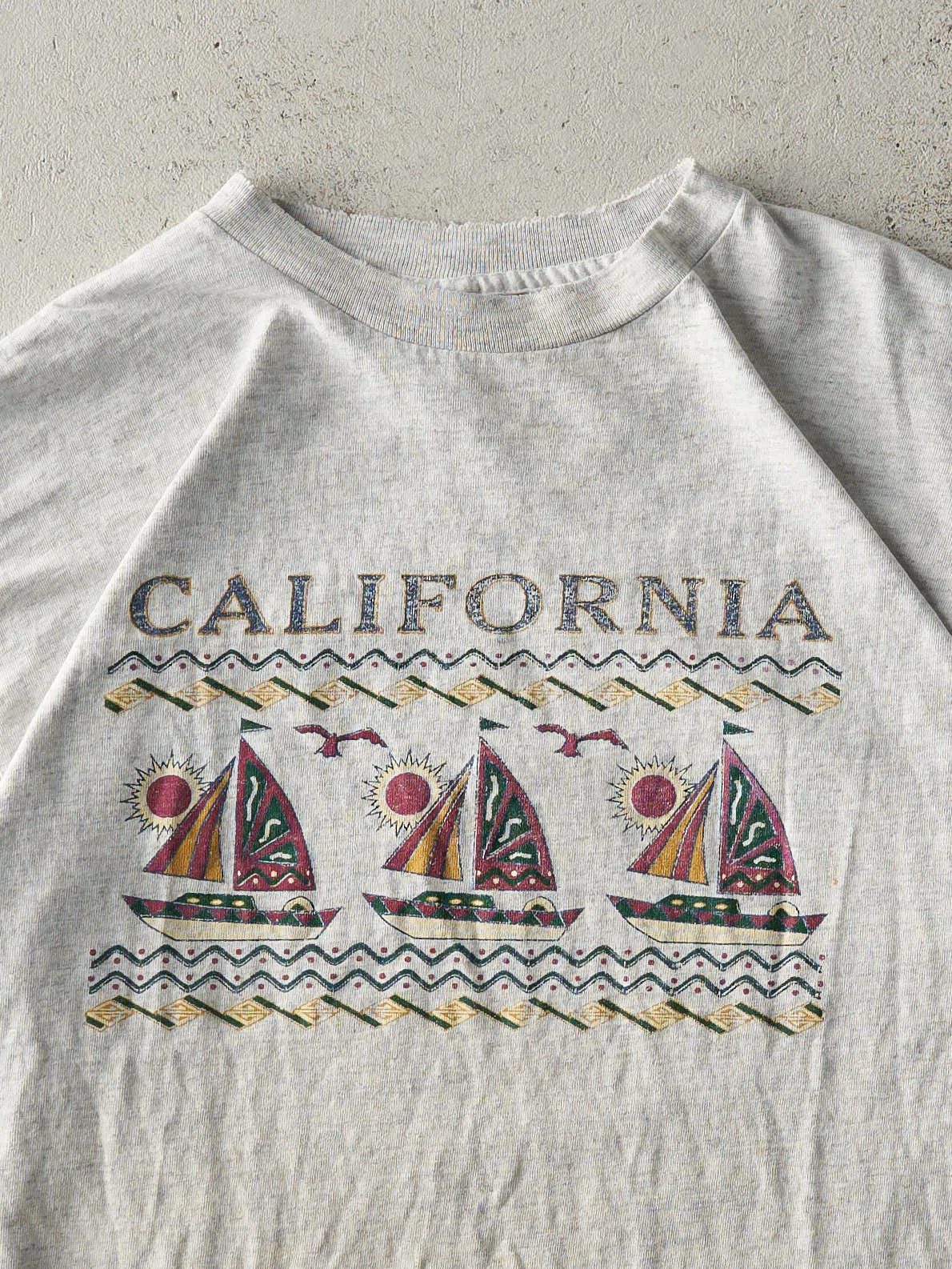 Vintage 90s Heather Grey California Single Stitch Tee (M) sold by Rebalance Vintage product image thumbnail 2