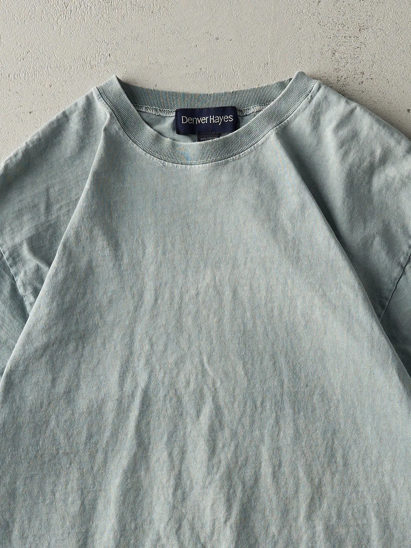 Vintage 90s Washed Green Denver Hayes Blank Tee (M/L) sold by Rebalance Vintage product image thumbnail 2