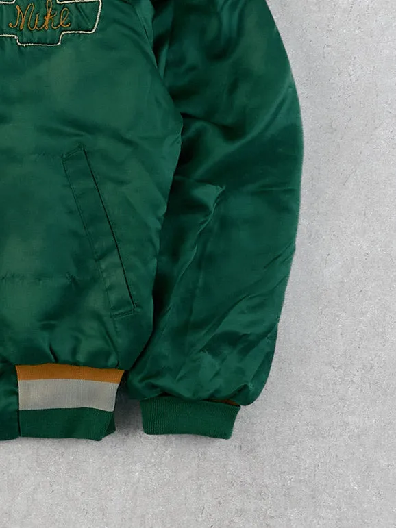 Vintage 70s Green and Yellow Chevrolet Central Office Chain Stitched Stain Bomber Jacket (L) sold by Rebalance Vintage product image thumbnail 5