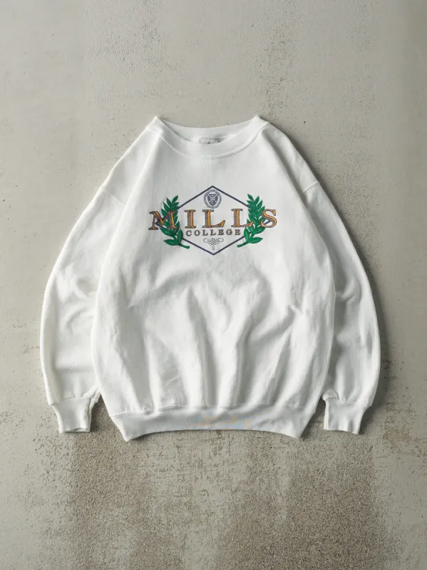 Vintage 90s White Mills College Crewneck (M) sold by Rebalance Vintage