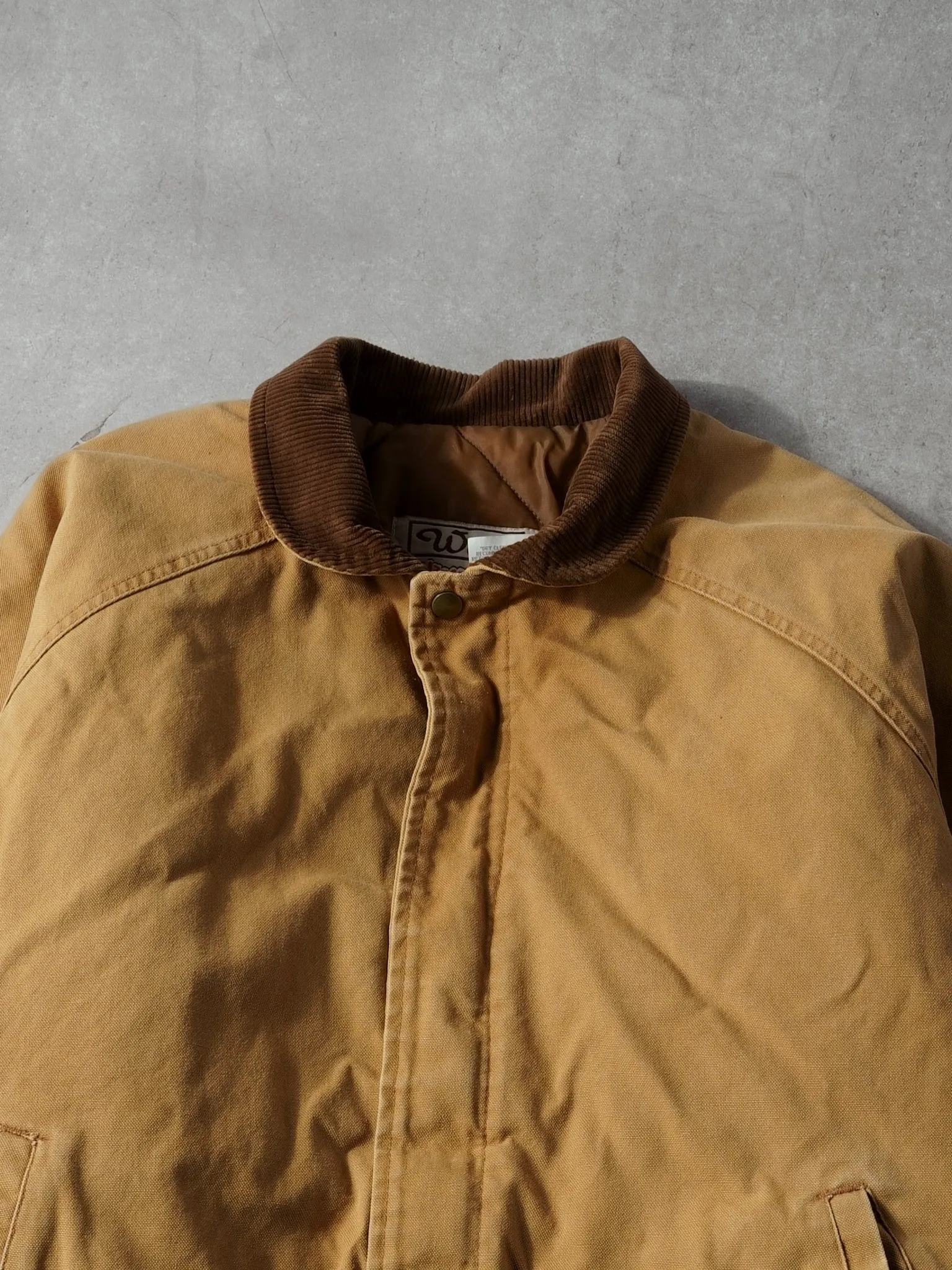 Vintage 90s Khaki Walls USA Workwear Insulated Collared Jacket (XXL) sold by Rebalance Vintage product image thumbnail 2