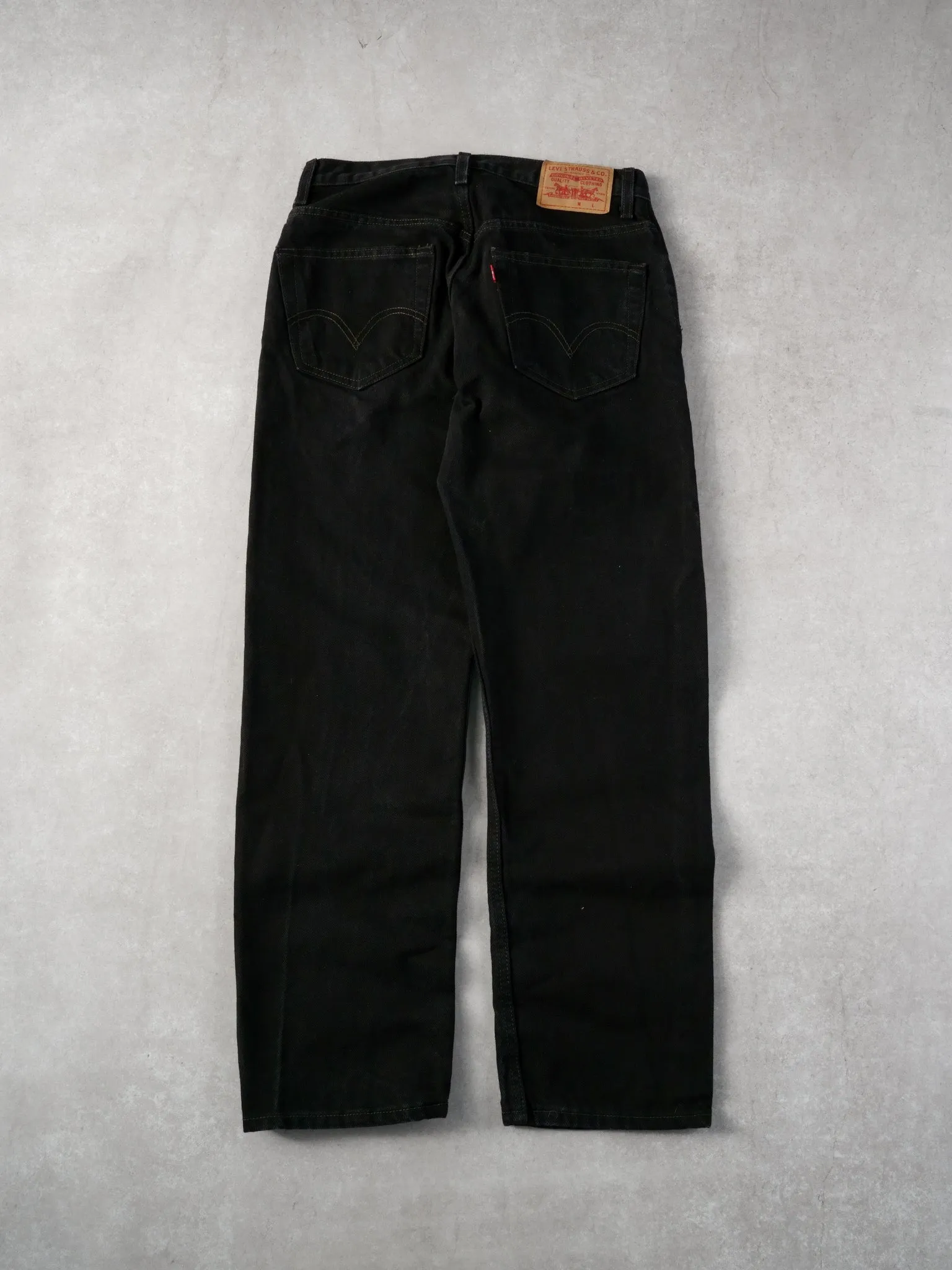 Vintage 90s 505 Black Levi's Denim Jeans (32x30) sold by Rebalance Vintage product image thumbnail 2