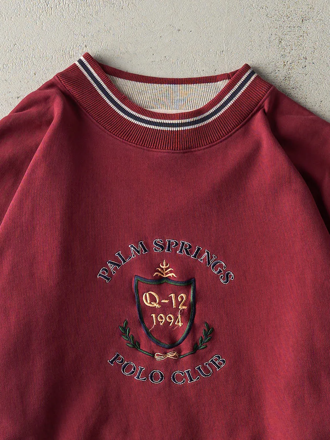 Vintage 94' Red Palm Springs Polo Club Crewneck (XL) sold by Rebalance Vintage product image thumbnail 3