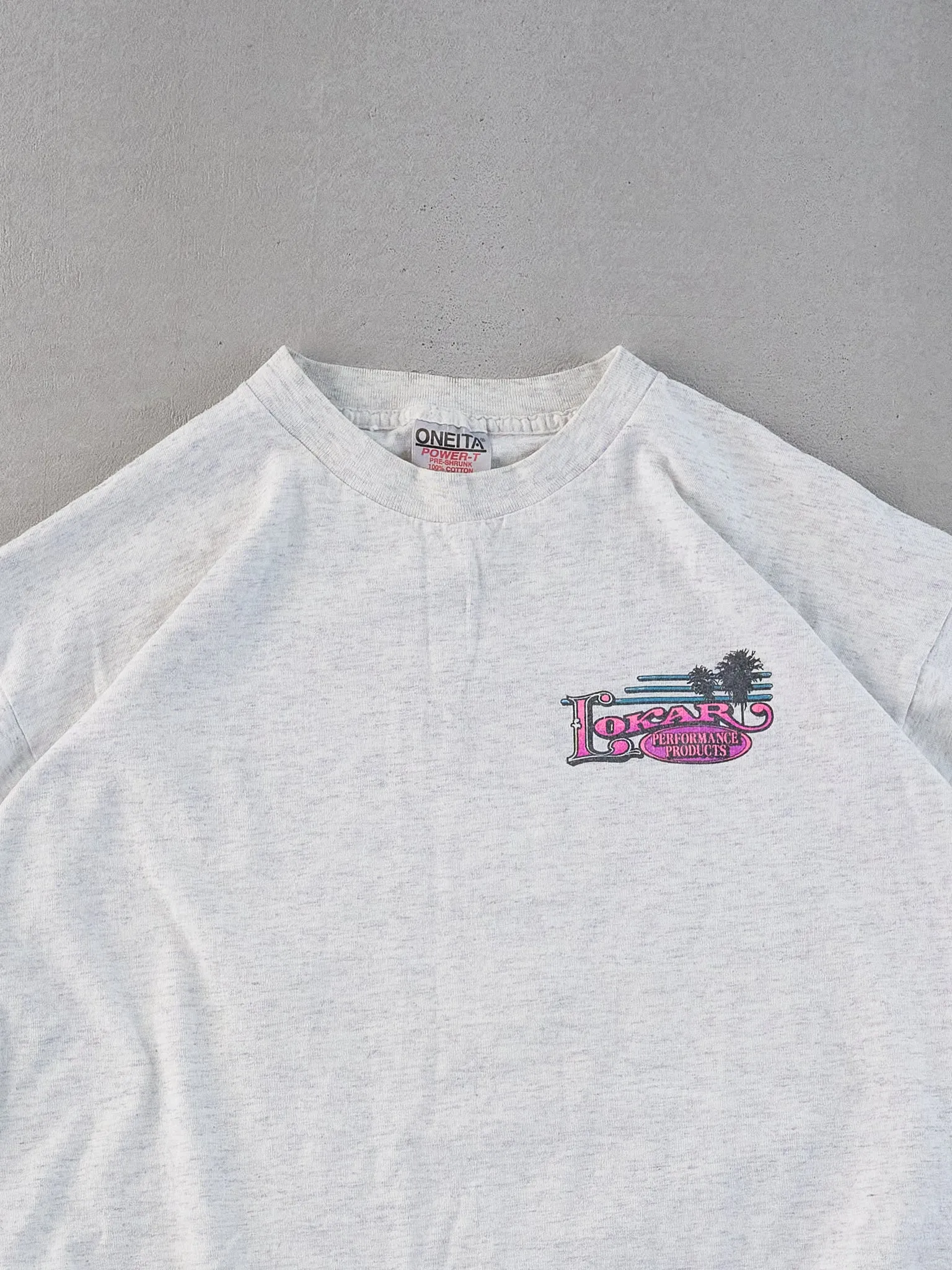 Vintage 94' Light Grey Knoxville Tennessee Lokar Tee (L) sold by Rebalance Vintage product image thumbnail 3