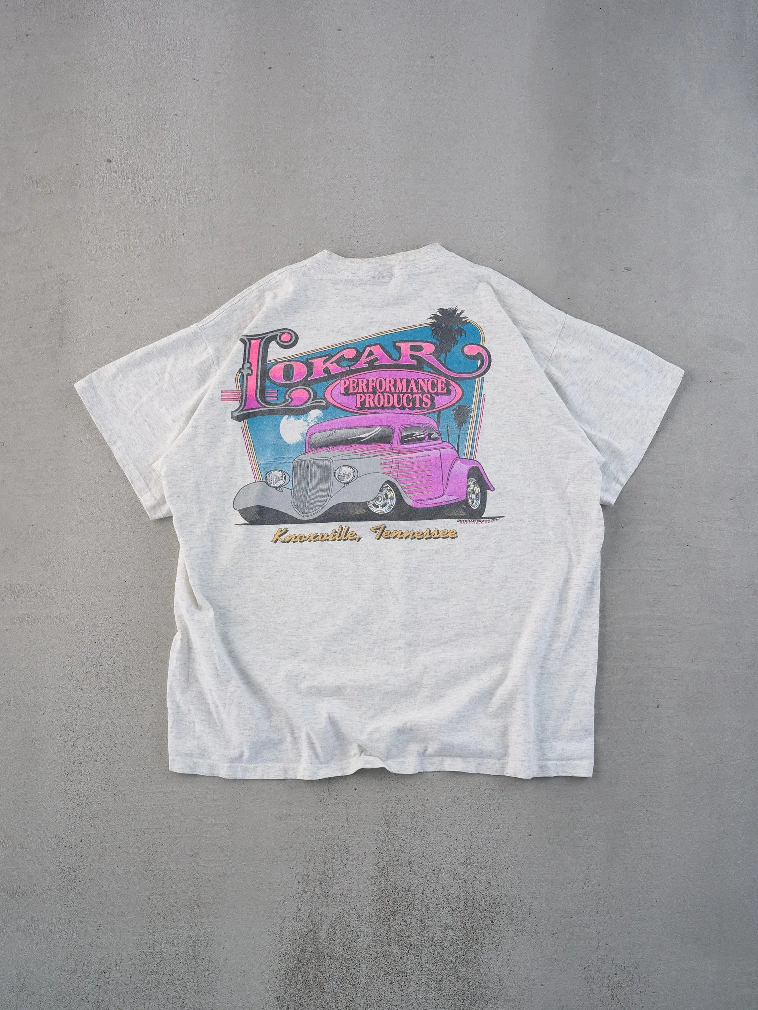 Vintage 94' Light Grey Knoxville Tennessee Lokar Tee (L) sold by Rebalance Vintage
