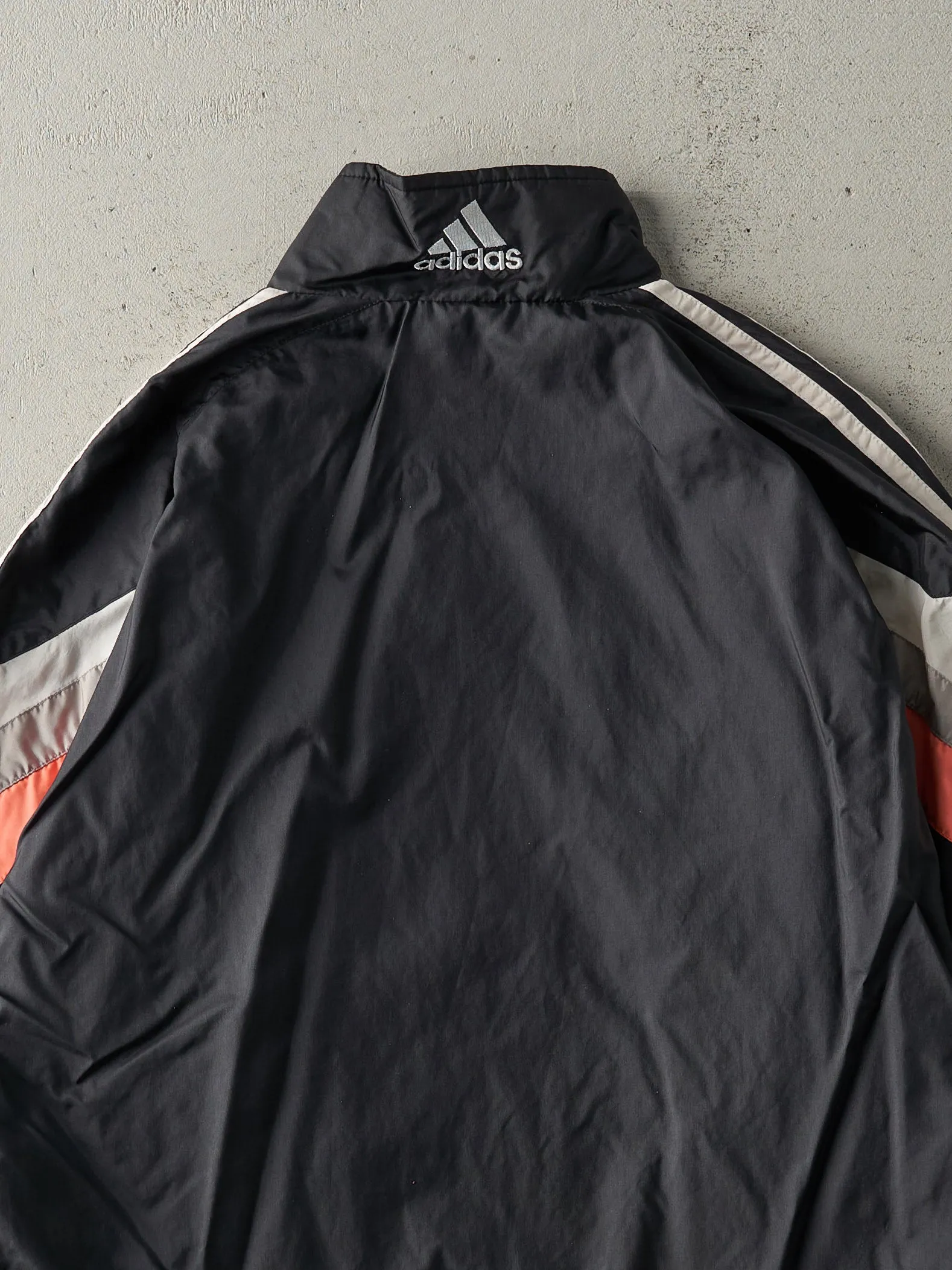 Vintage 90s Black, Grey, White & Orange Adidas Windbreaker Jacket (M) sold by Rebalance Vintage product image thumbnail 4