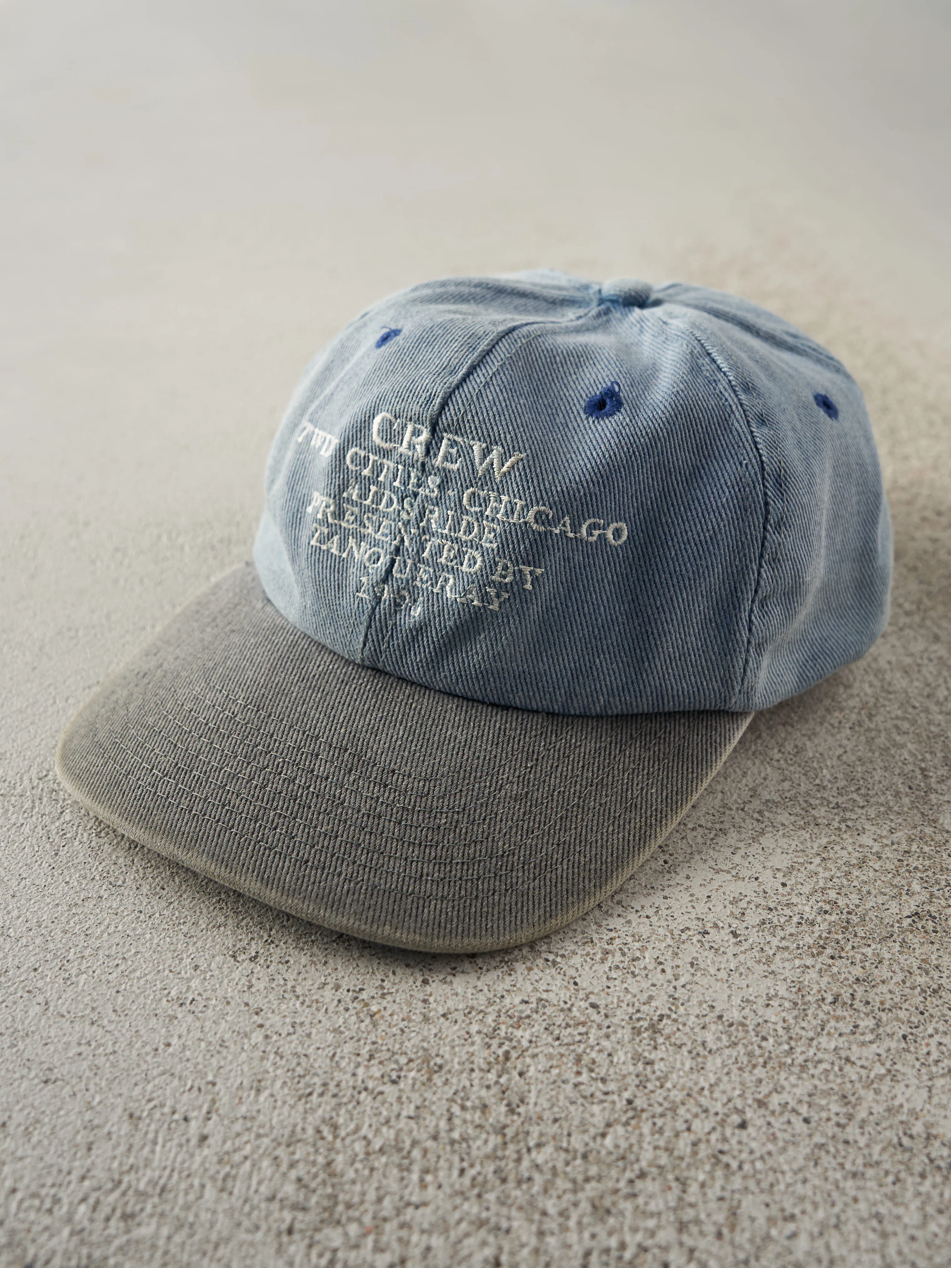 Vintage 96' Washed Blue & Grey Embroidered Crew Twin Cities Strap Back sold by Rebalance Vintage product image thumbnail 2