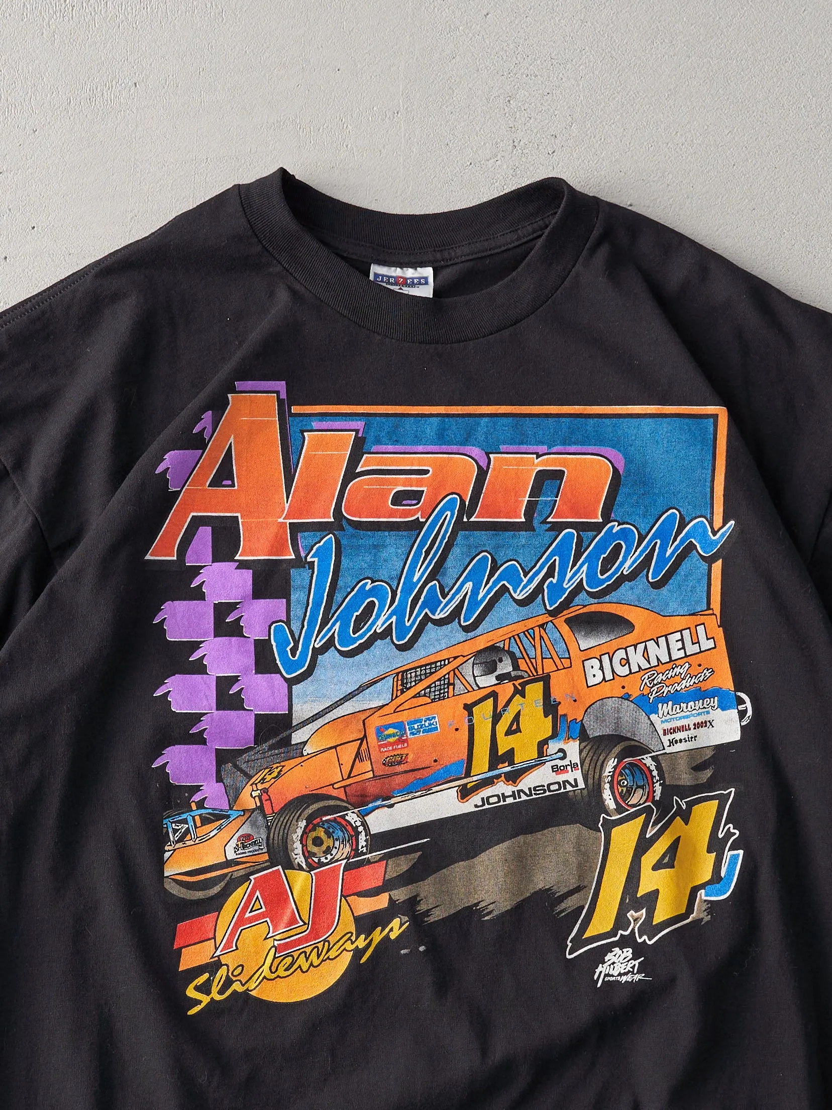 Vintage Black Alan Johnson Racing Tee (L) sold by Rebalance Vintage product image thumbnail 3