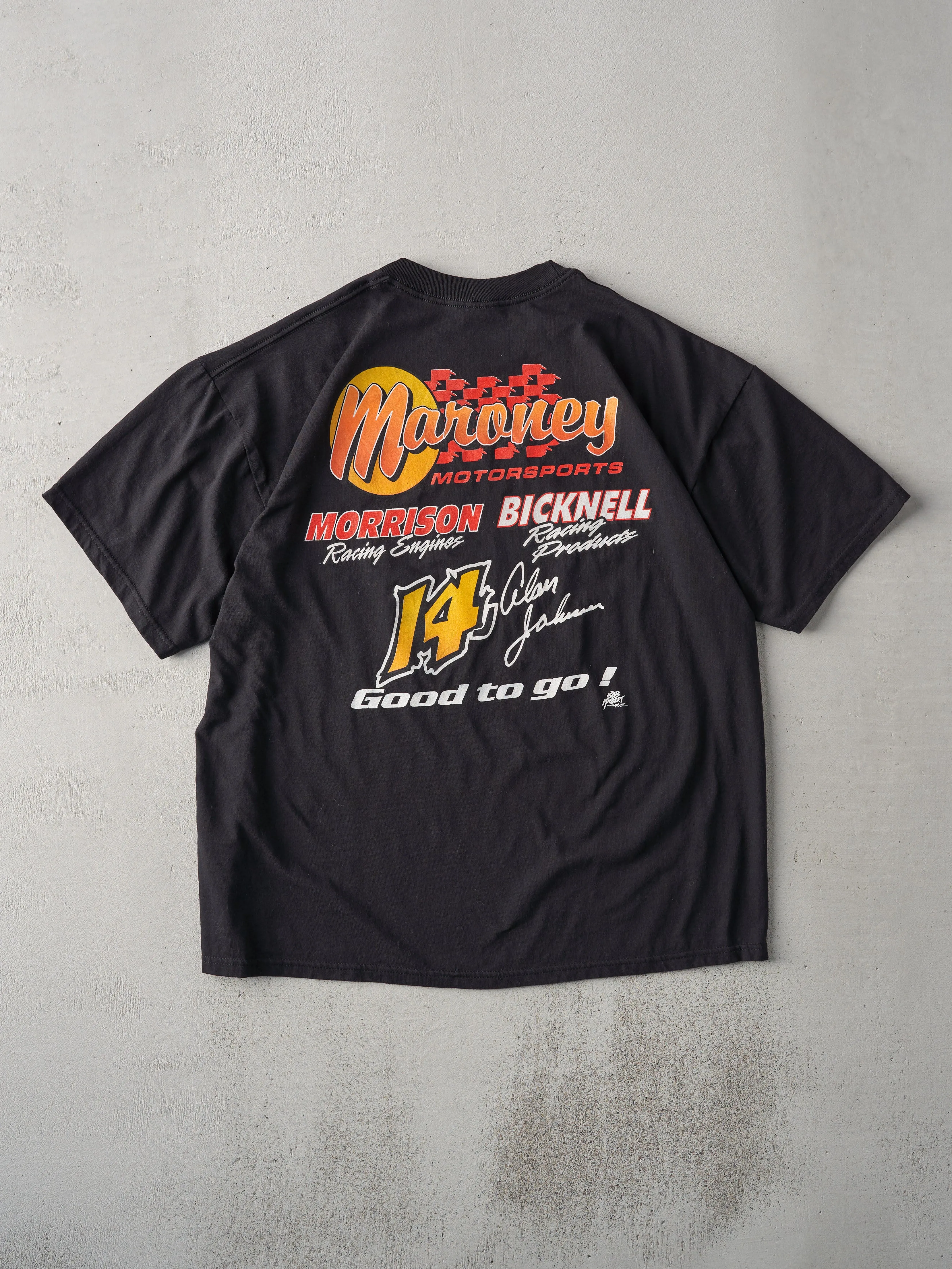 Vintage Black Alan Johnson Racing Tee (L) sold by Rebalance Vintage product image thumbnail 2