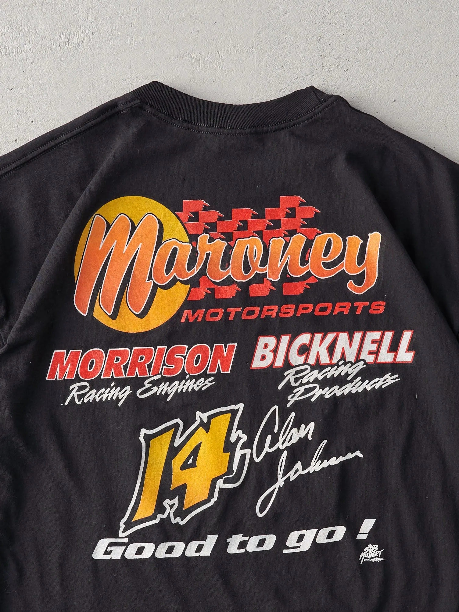 Vintage Black Alan Johnson Racing Tee (L) sold by Rebalance Vintage product image thumbnail 4