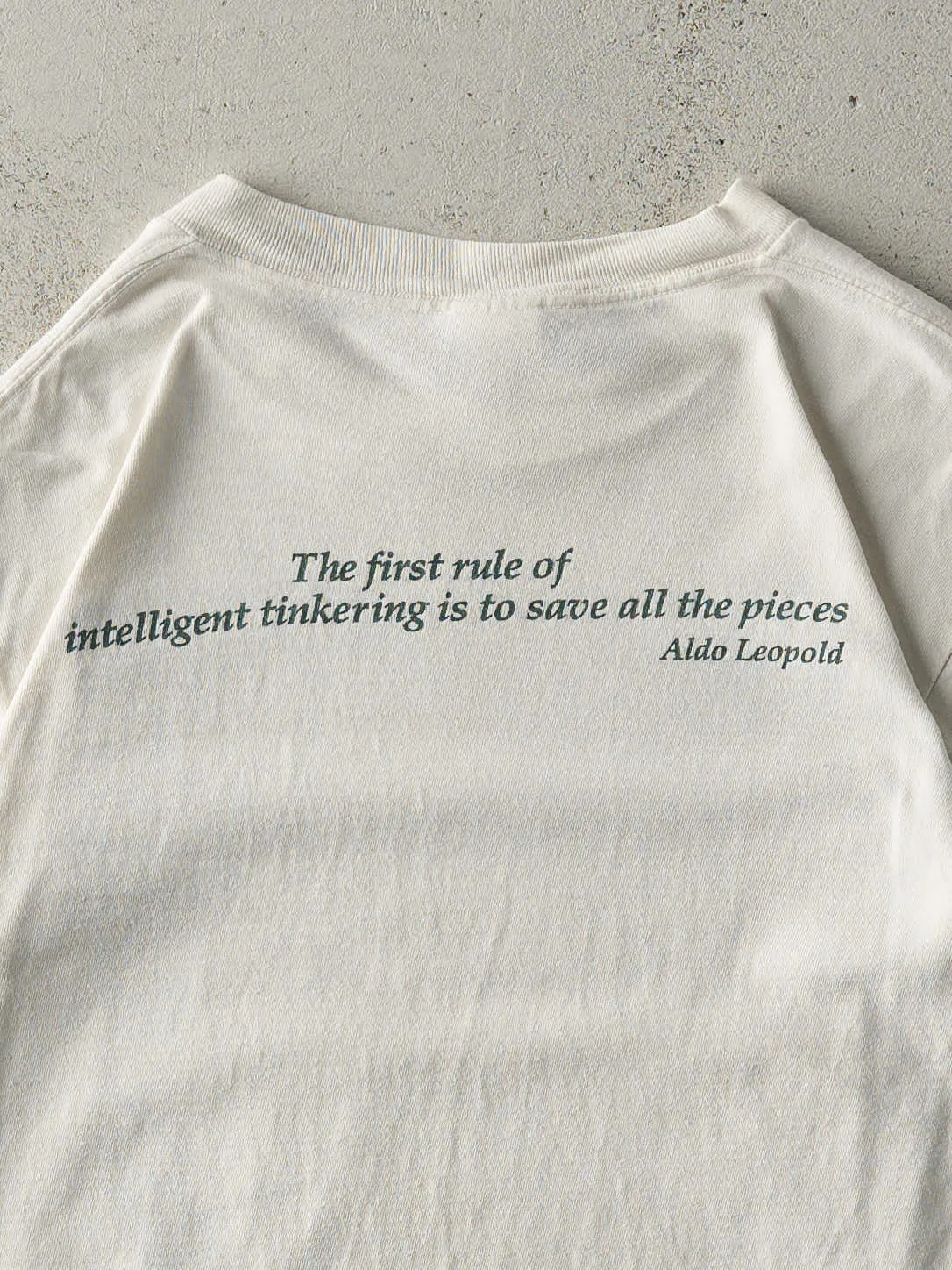 Vintage 90s Beige Nature Conservancy Wolf Tee (S/M) sold by Rebalance Vintage product image thumbnail 5