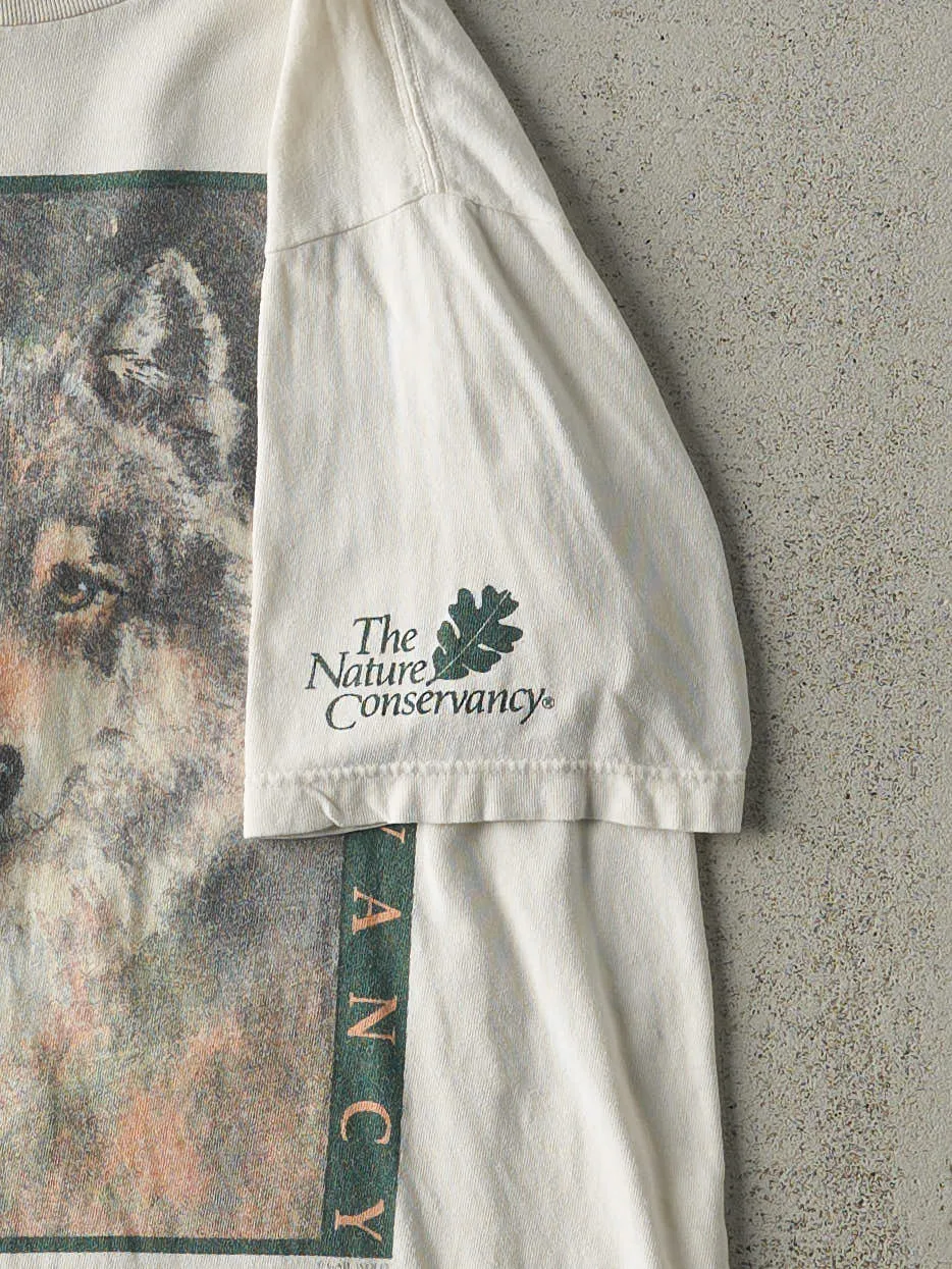 Vintage 90s Beige Nature Conservancy Wolf Tee (S/M) sold by Rebalance Vintage product image thumbnail 4