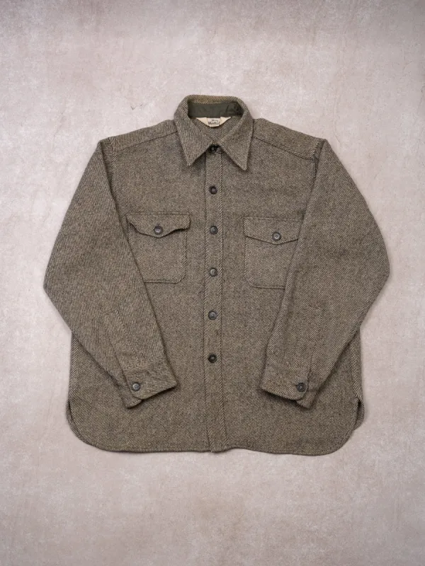 Vintage 70s Grey Woolrich Wool Button Up Jacket  (L/XL) sold by Rebalance Vintage