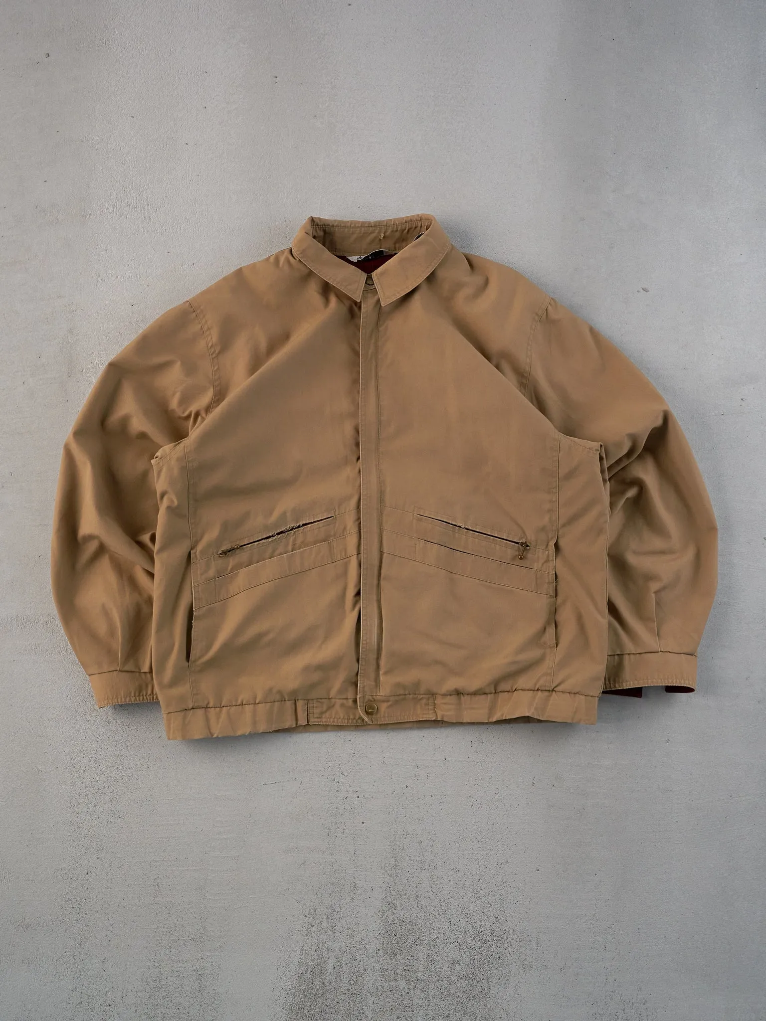 Vintage 70s Khaki London Fog Collared Jacket (L) sold by Rebalance Vintage