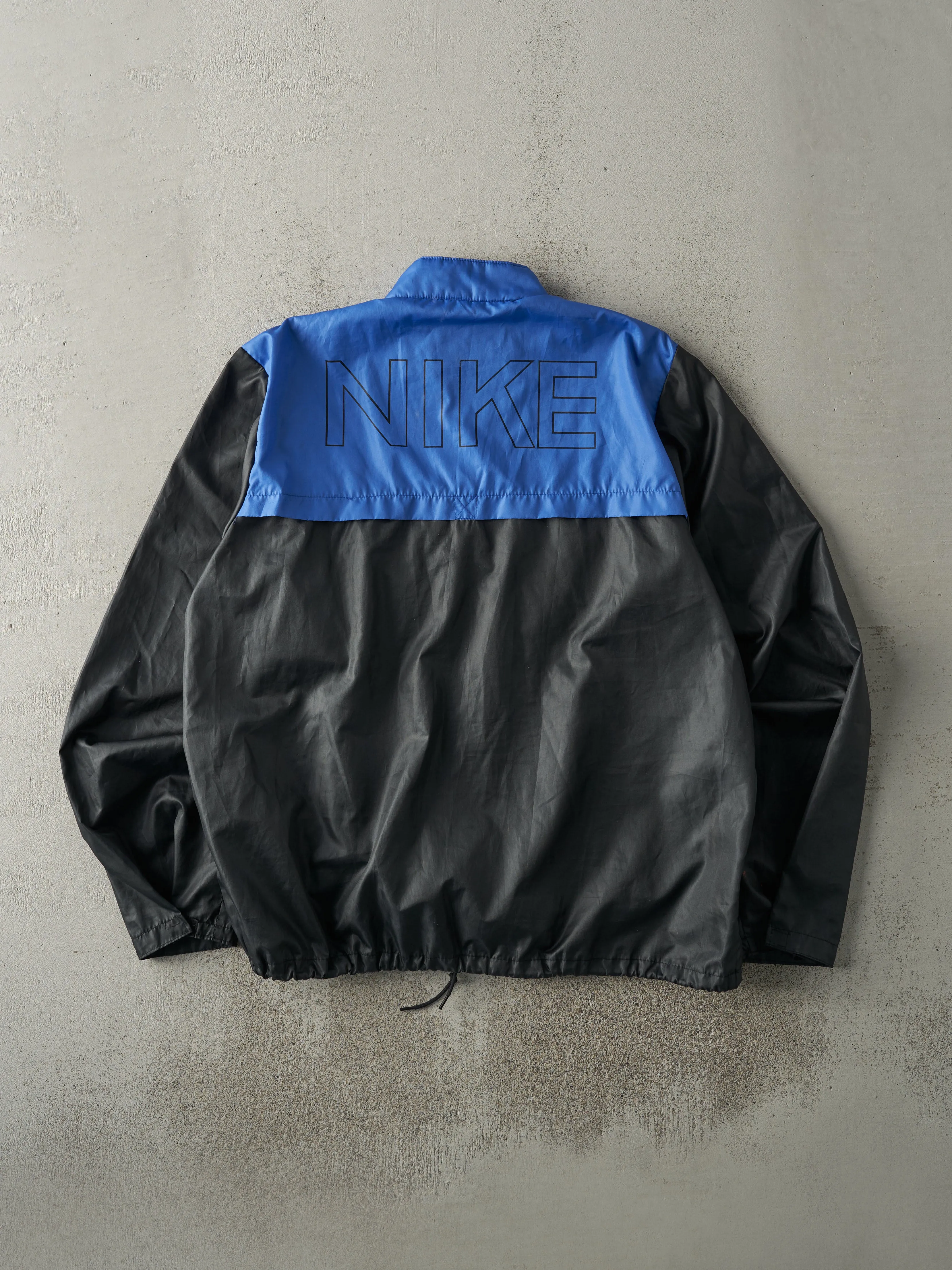 Vintage 90s Blue & Black Nike Windbreaker Jacket (XL) sold by Rebalance Vintage product image thumbnail 2