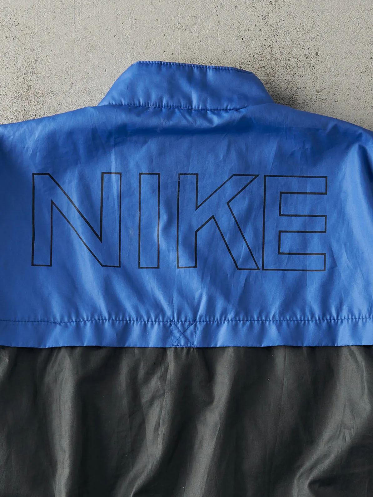 Vintage 90s Blue & Black Nike Windbreaker Jacket (XL) sold by Rebalance Vintage product image thumbnail 4