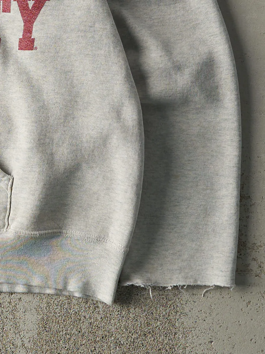 Vintage 90s Heather Grey Indiana University Hoodie (L) sold by Rebalance Vintage product image thumbnail 3