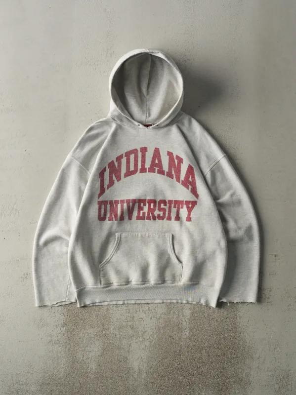Vintage 90s Heather Grey Indiana University Hoodie (L) sold by Rebalance Vintage
