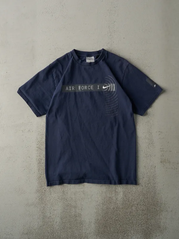 Vintage Y2K Navy Blue Nike Air Force 1 Tee (S) sold by Rebalance Vintage
