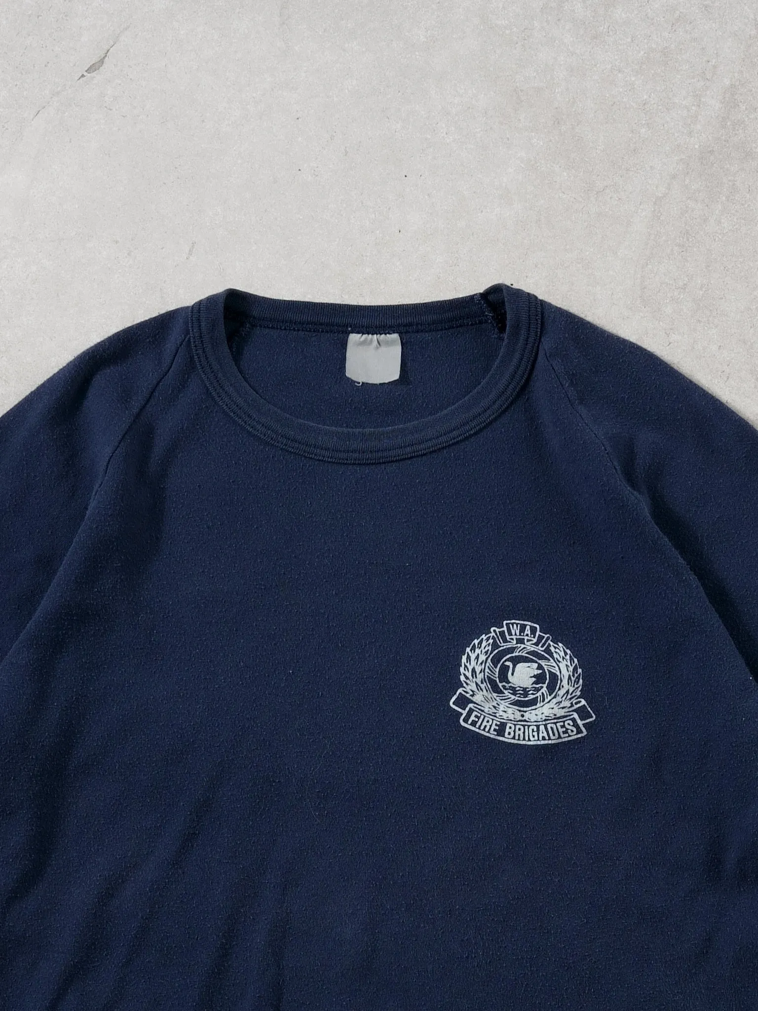 Vintage 70s Navy Blue Ringer Fire Brigades Tee (XS) sold by Rebalance Vintage product image thumbnail 2