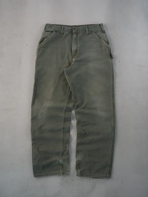 Vintage 90s Sage Green Carhartt Carpenter Pants (34x33) sold by Rebalance Vintage