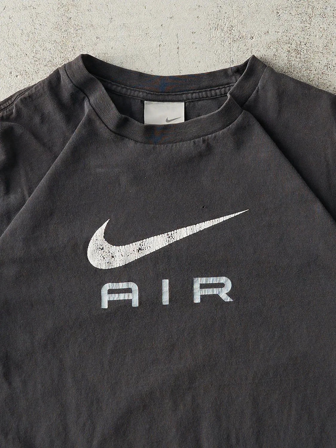 Vintage Y2K Faded Black Nike Air Tee (M) sold by Rebalance Vintage product image thumbnail 2