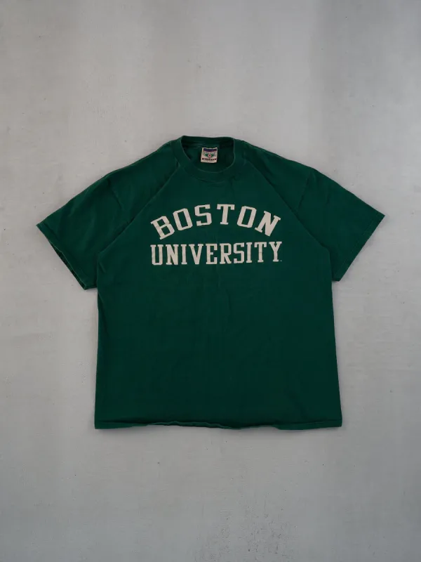 Vintage Pine Green Boston University Tee (M) sold by Rebalance Vintage