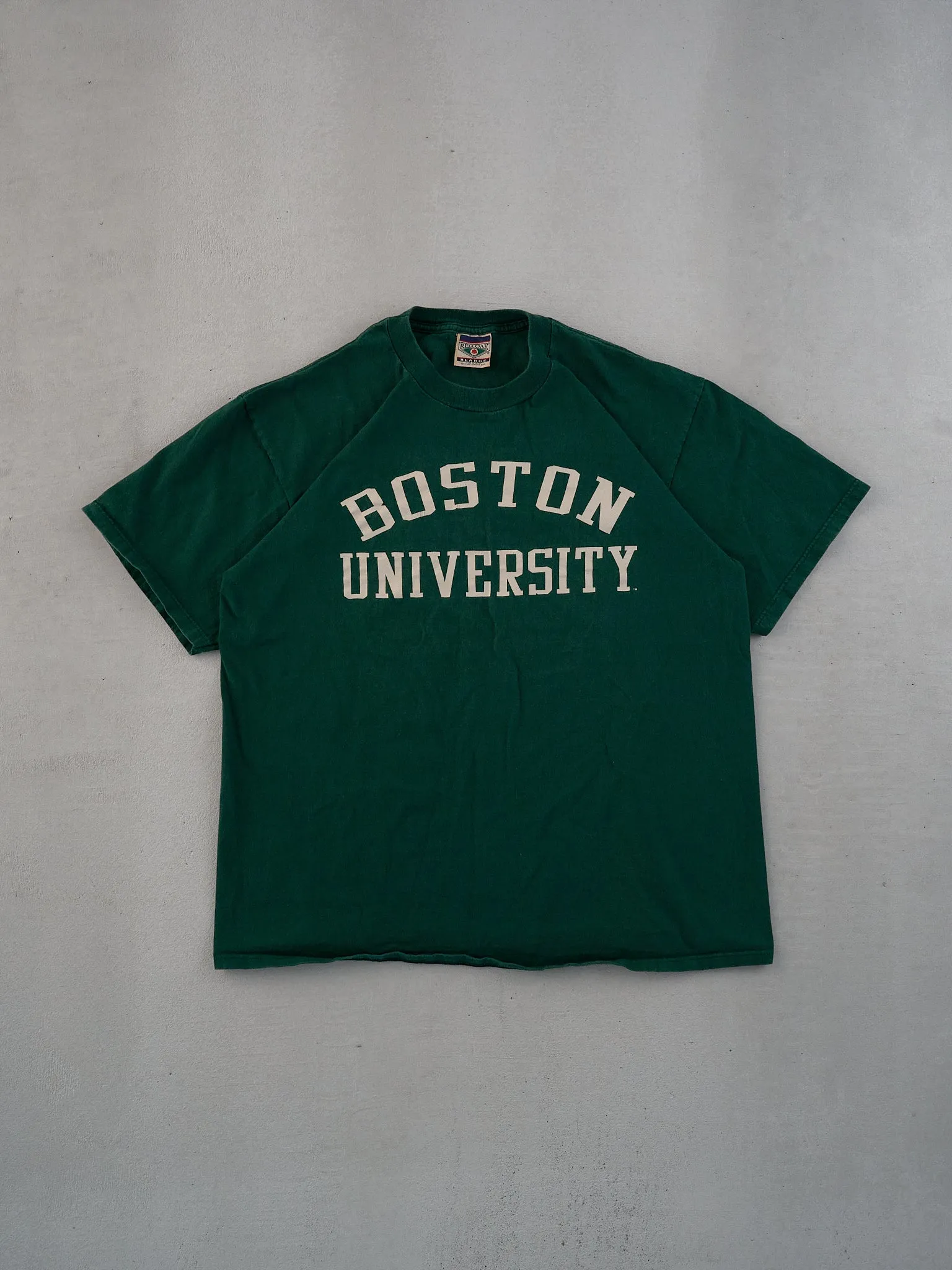 Vintage Pine Green Boston University Tee (M) sold by Rebalance Vintage