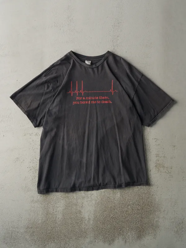 Vintage Y2K Faded Black "Bored Me To Death" Tee (L) sold by Rebalance Vintage