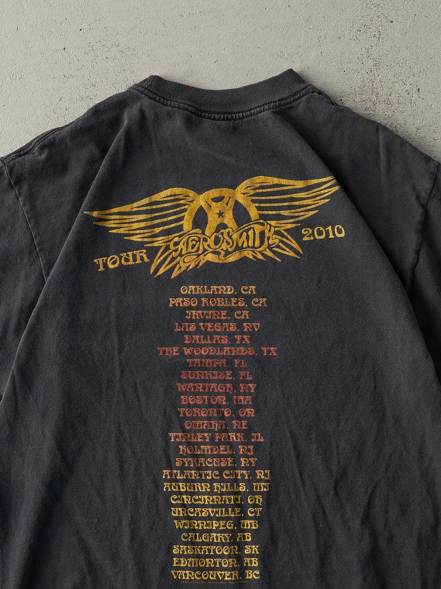 Vintage 10' Black Aerosmith Tour Tee (S) sold by Rebalance Vintage product image thumbnail 4