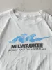 Vintage 90s White Milwaukee Single Stitch Tee (S) sold by Rebalance Vintage
