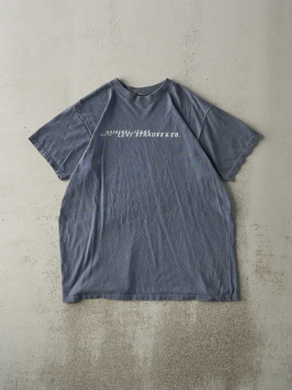 Vintage Y2K Washed Navy Levi's Tee (M) sold by Rebalance Vintage