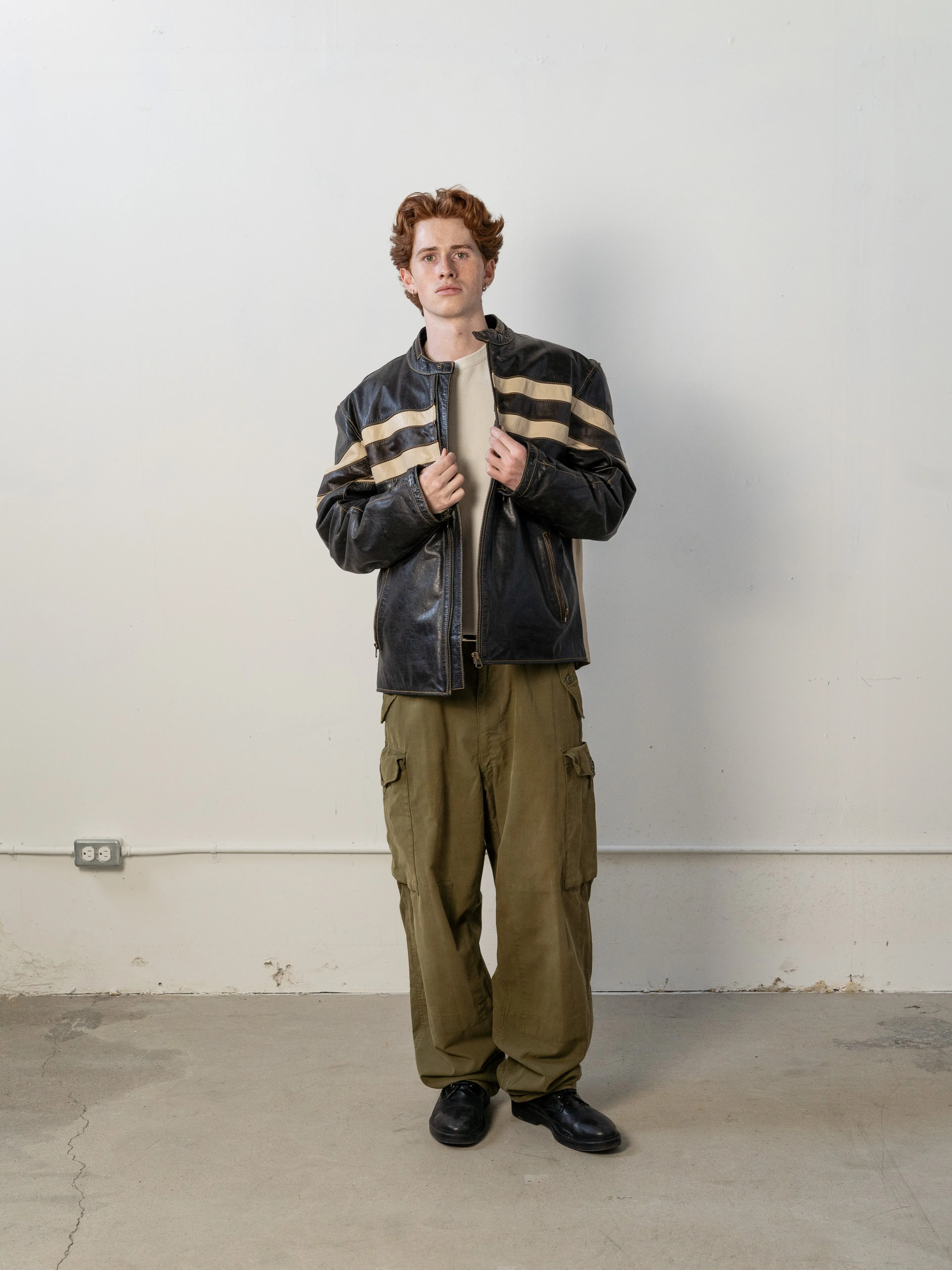 Vintage 90s Dark Brown Dimitri Montreal Leather Biker Jacket (L) sold by Rebalance Vintage product image thumbnail 2