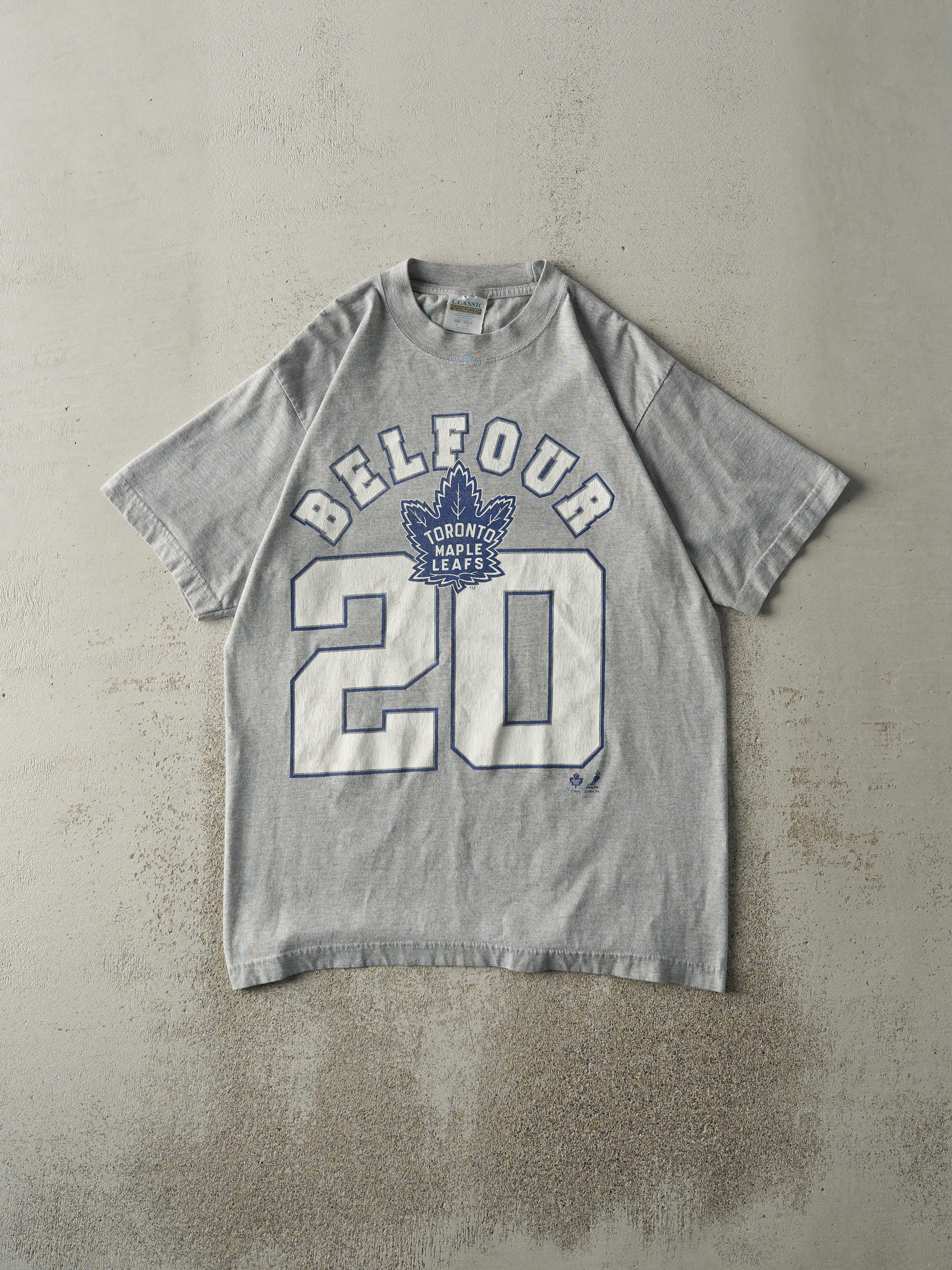 Vintage Y2K Grey Toronto Maple Leafs Ed Belfour Tee (M/L) sold by Rebalance Vintage