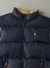 Vintage 90s Navy & Yellow Reversible Polo Puffer Vest (L) sold by Rebalance Vintage