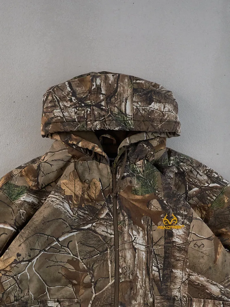 Vintage Y2k Green Realtree Camo Workwear Hooded Jacket (XL) sold by Rebalance Vintage product image thumbnail 2