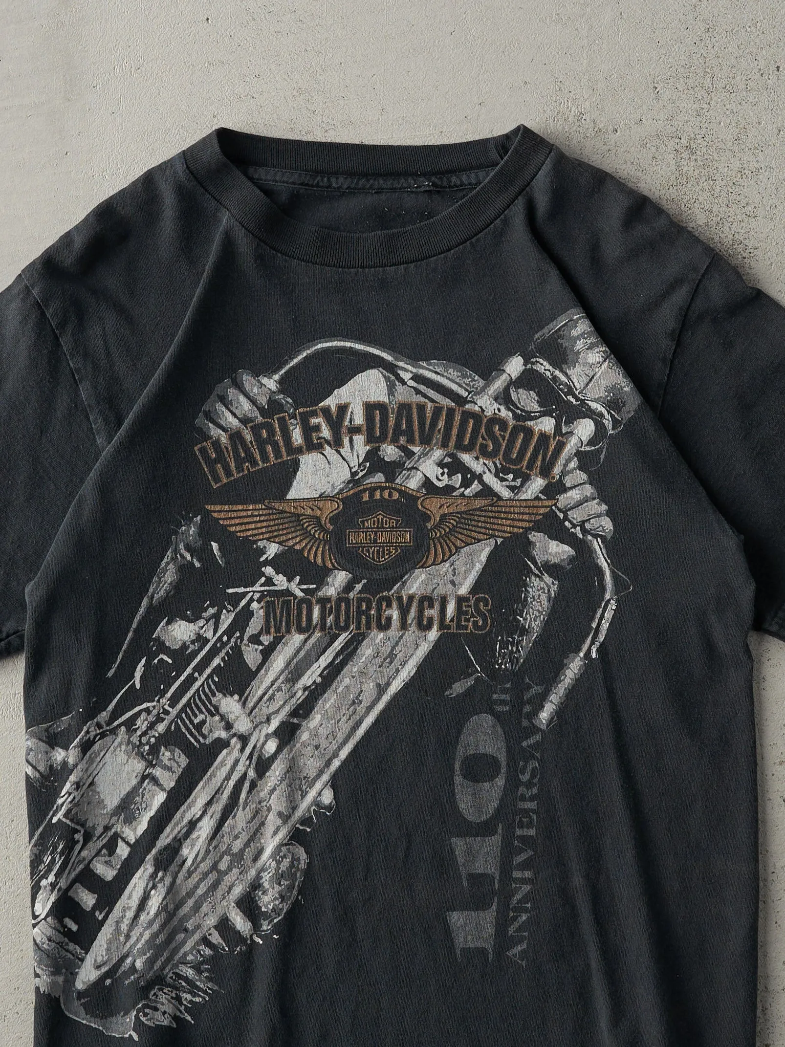 13' Faded Black Laval, Quebec Harley Davidson Tee (XS/S) sold by Rebalance Vintage product image thumbnail 3