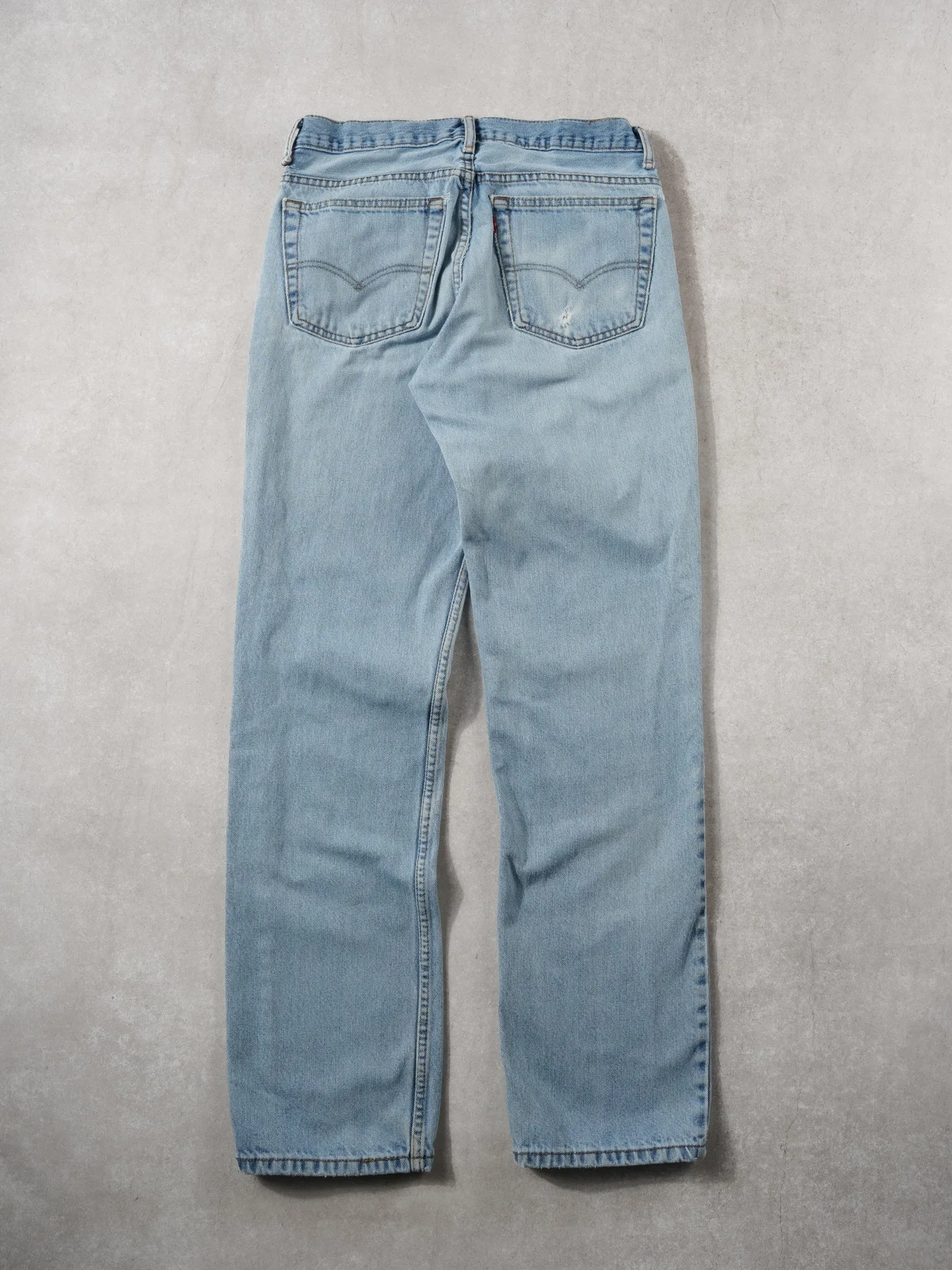 Vintage 90s Light Blue Levi's Straight Denim Jeans (30x32) sold by Rebalance Vintage product image thumbnail 2