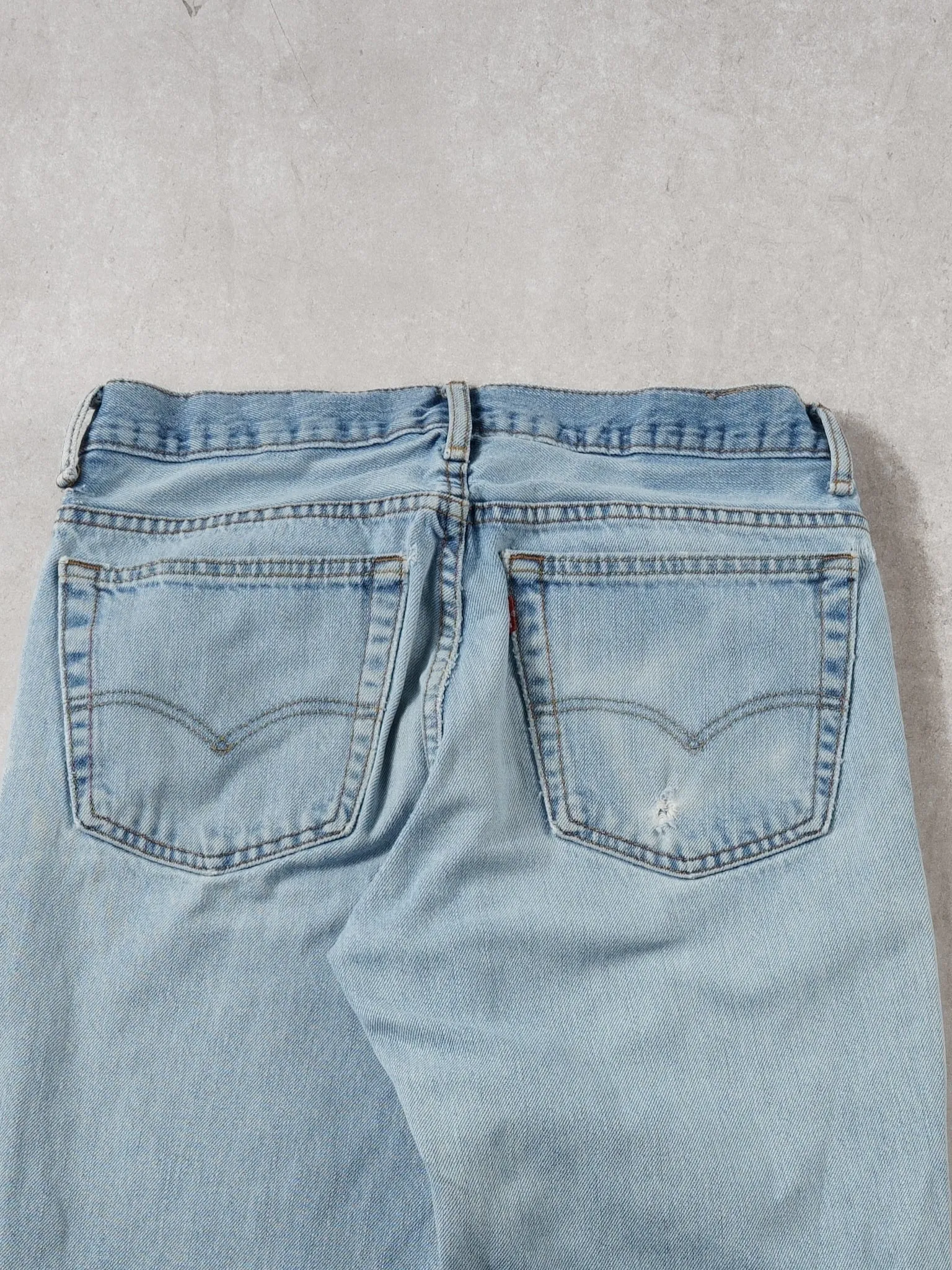 Vintage 90s Light Blue Levi's Straight Denim Jeans (30x32) sold by Rebalance Vintage product image thumbnail 4