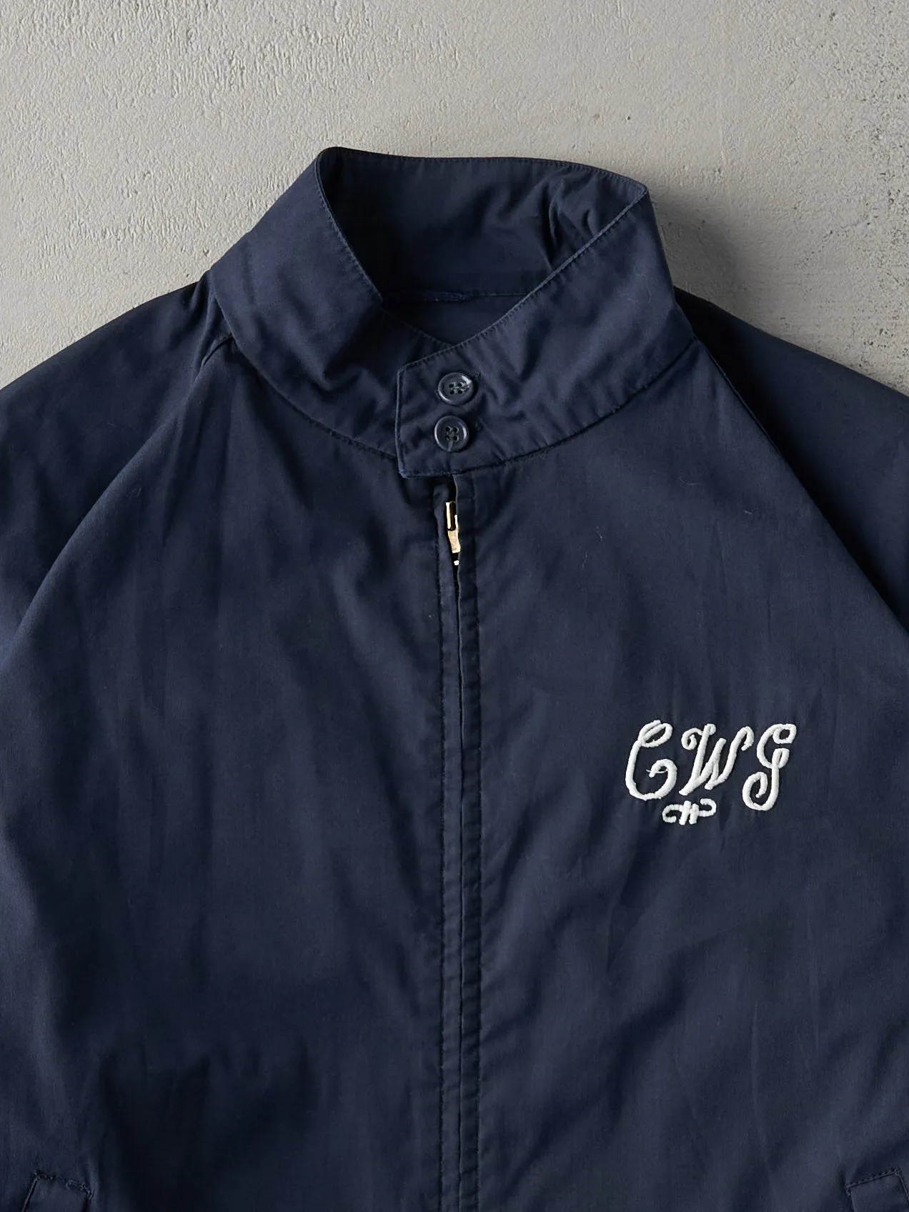 Vintage 60s Navy London Fog Embroidered Harrington Jacket (M) sold by Rebalance Vintage product image thumbnail 2