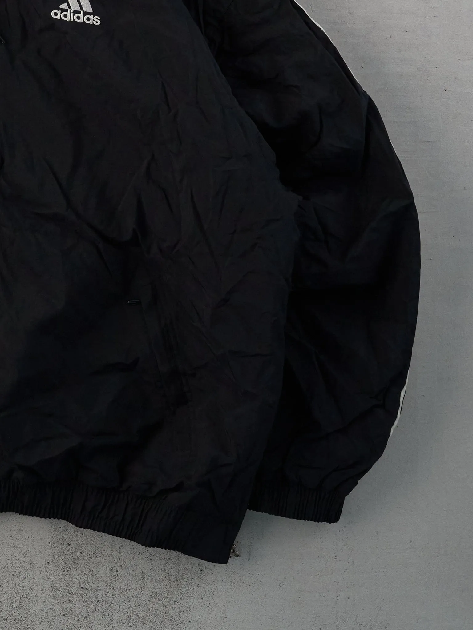 Vintage 90s Black Adidas 1/4 Zip Windbreaker Jacket (XL) sold by Rebalance Vintage product image thumbnail 3