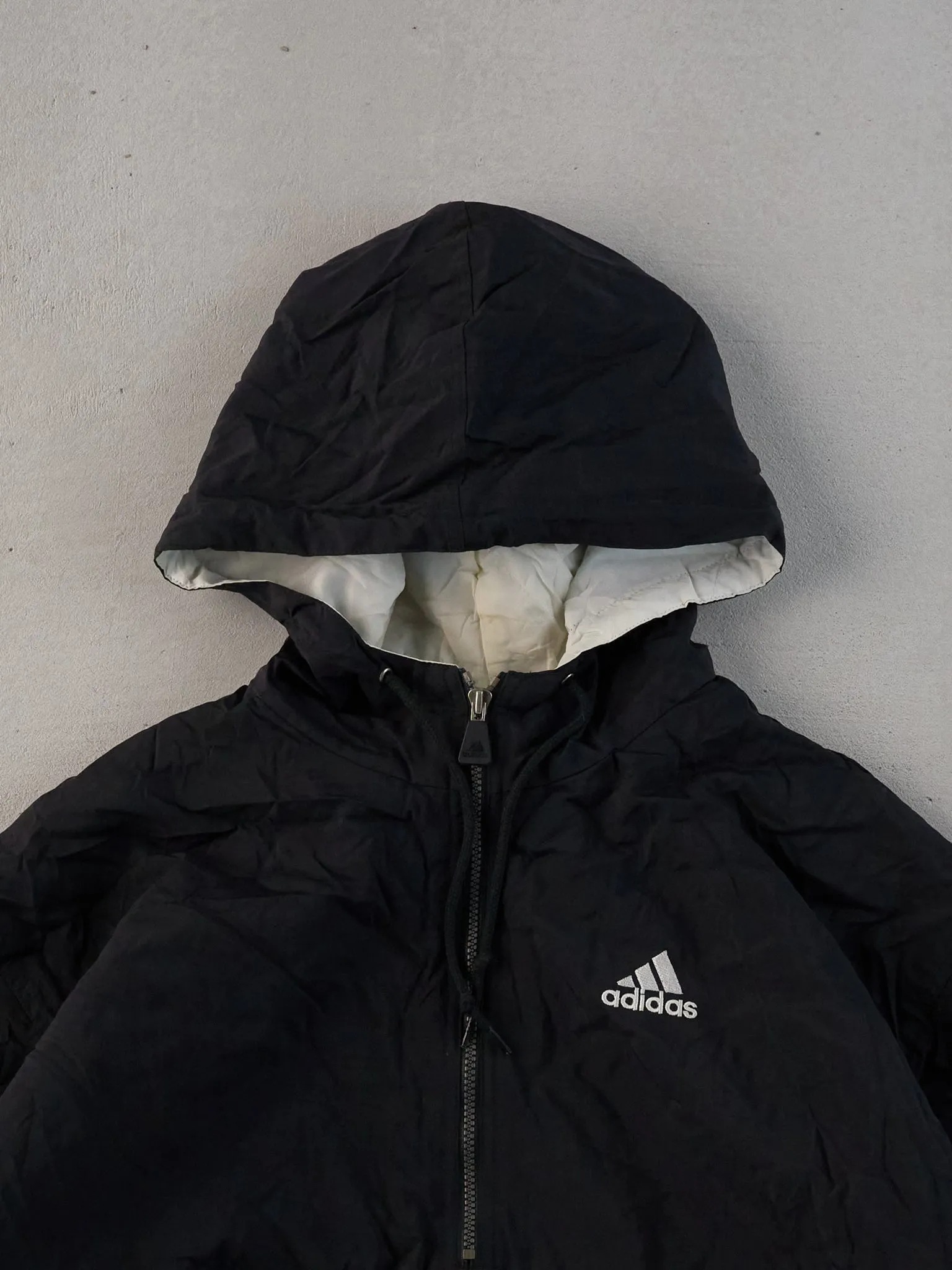 Vintage 90s Black Adidas 1/4 Zip Windbreaker Jacket (XL) sold by Rebalance Vintage product image thumbnail 2