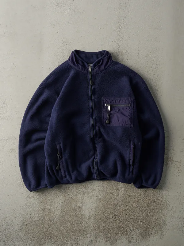Vintage 90s Navy Blue Polartech Fleece Zip Up Jacket (S/M) sold by Rebalance Vintage