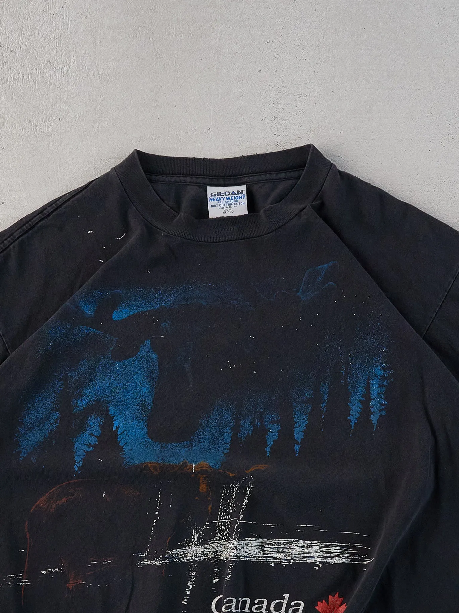 Vintage 90s Black Canada Nature Outdoor Graphic Tee (L) sold by Rebalance Vintage product image thumbnail 3