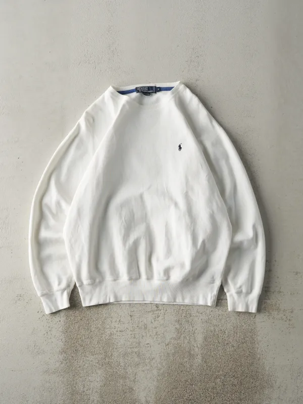Vintage Y2K White Polo by Ralph Lauren Crewneck (M/L) sold by Rebalance Vintage