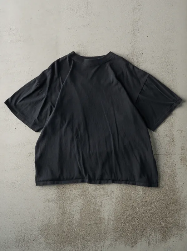 Vintage 90s Black Blank Single Stitch Boxy Tee (L) sold by Rebalance Vintage