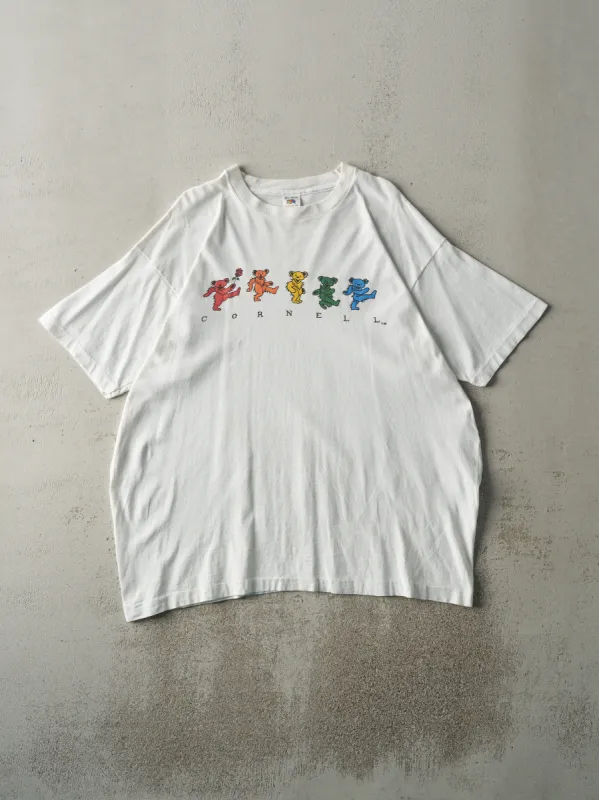 Vintage 90s White Cornell University Grateful Dead Spoof Tee (L/XL) sold by Rebalance Vintage